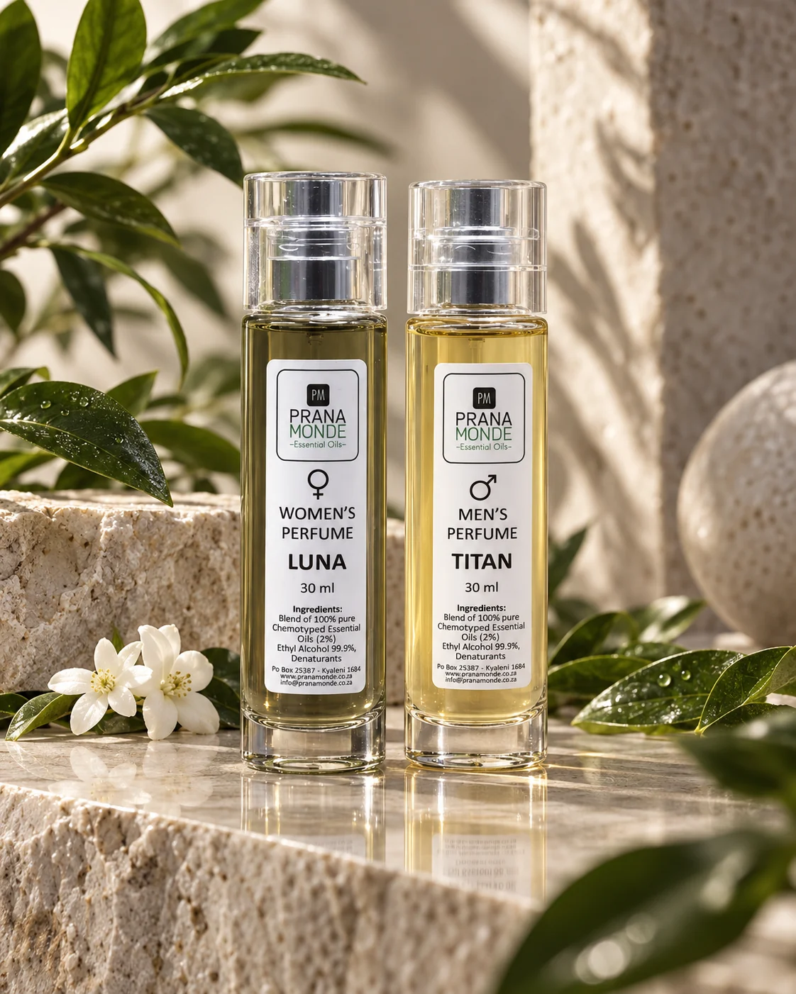 Prana Monde Luna and Titan fragrances